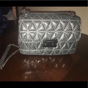 Silver Micheal Kors Purse